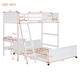 preview thumbnail 25 of 34, Pine Wood Bunk Bed with Desk and Drawers, Movable Lower Bed, Full-Length Guardrail