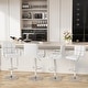 preview thumbnail 8 of 7, Furniwell Bar Stools Set of 2 Modern Height Adjustable Kitchen Swivel Barstool with Armrest