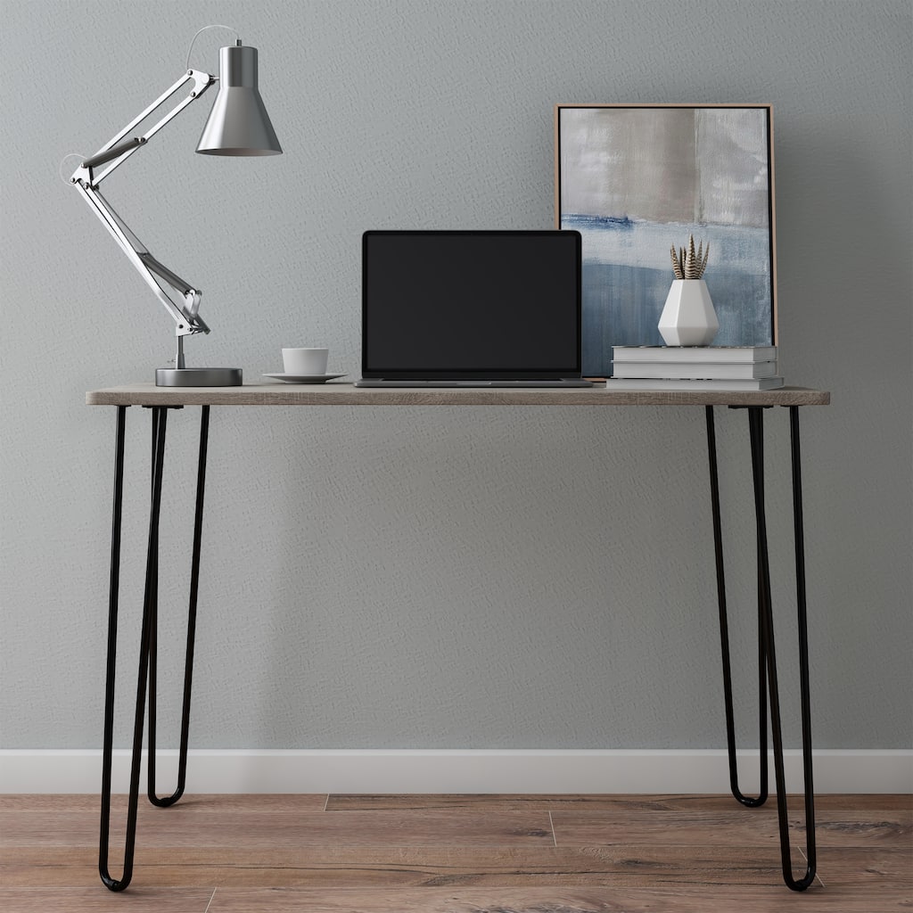 Lavish Home Modern Desk with Hairpin Legs