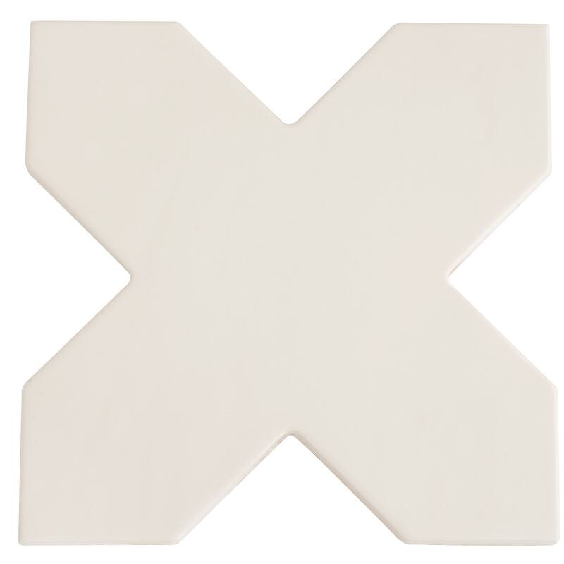 Apollo tile 7" x 7" Terralis Glossy Pearl White Porcelain Tile (5.6 sq ft/case) - 16 Pack