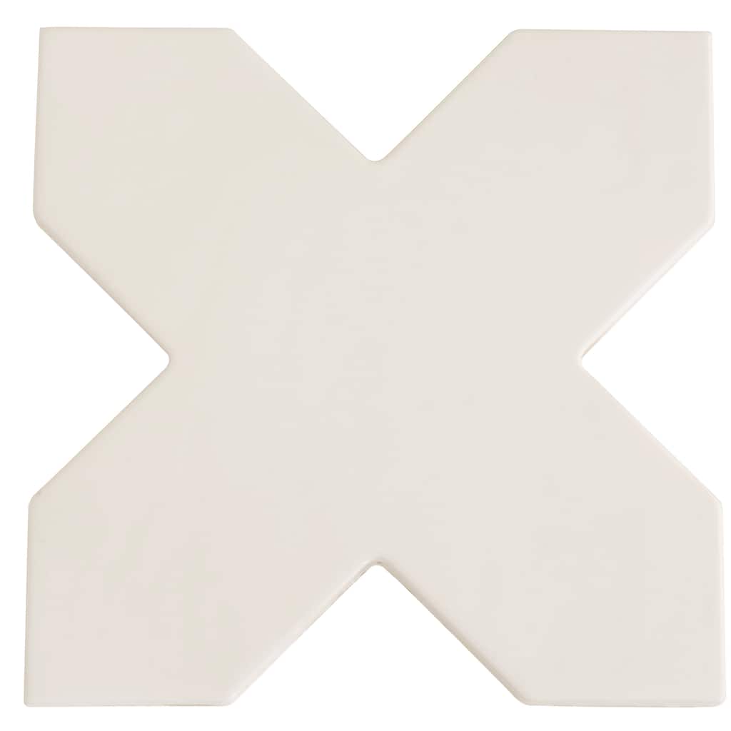 Apollo tile 7" x 7" Terralis Glossy Pearl White Porcelain Tile (5.6 sq ft/case) - 16 Pack