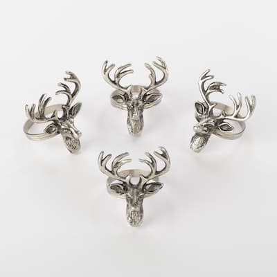 Reindeer Design Napkin Ring (Set of 4)