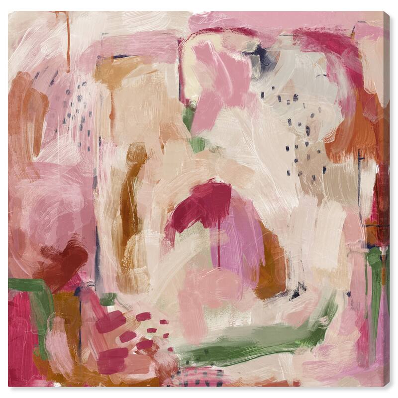 Wynwood Studio Canvas Abstract Fruit Cascade Pink and Light Pink Modern & Contemporary Wall Art Canvas Print