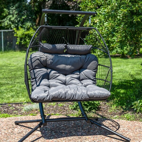 dark grey egg chair