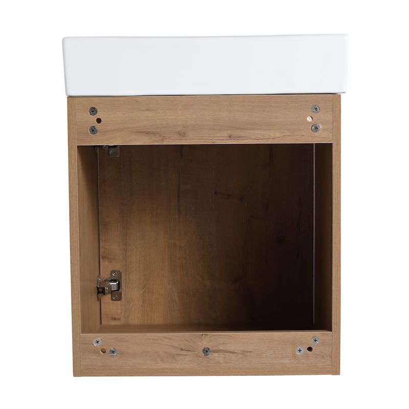BNK 16/18 Inch Single Sink Bathroom Vanity with Soft Close Door