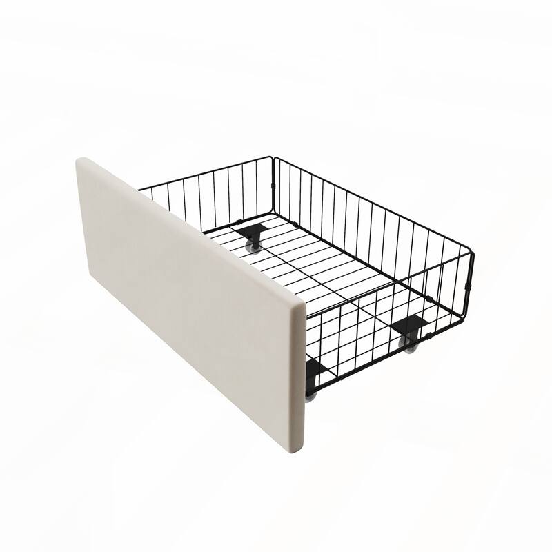 King Size Modern Upholstered LED Bed Frame