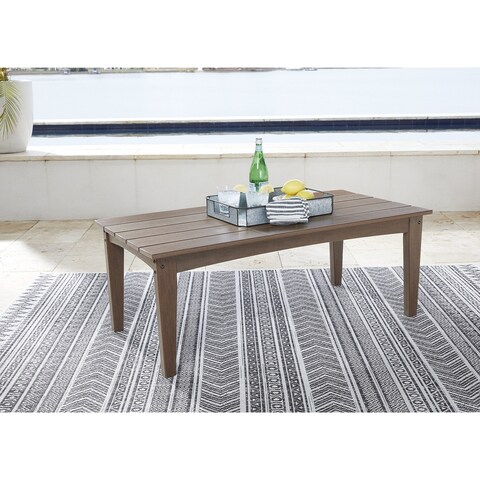 Signature Design by Ashley Emmeline Rectangular Outdoor Poly All Weather Cocktail Table - 48"W x 24"D x 18"H