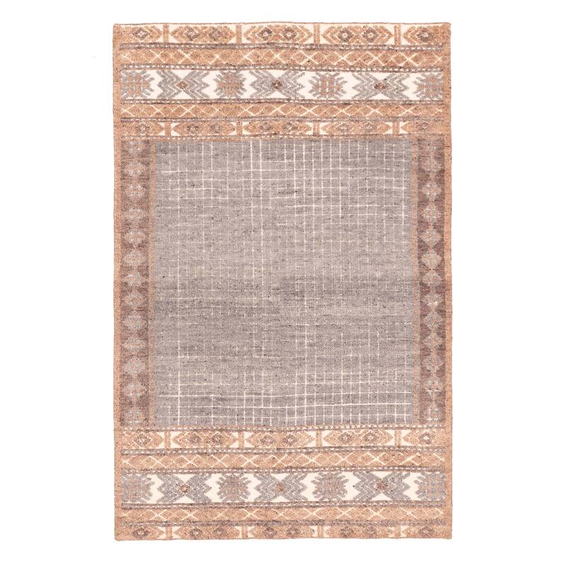 ECARPETGALLERY Hand-knotted Tangier Grey Wool Rug - 5'0 x 7'6