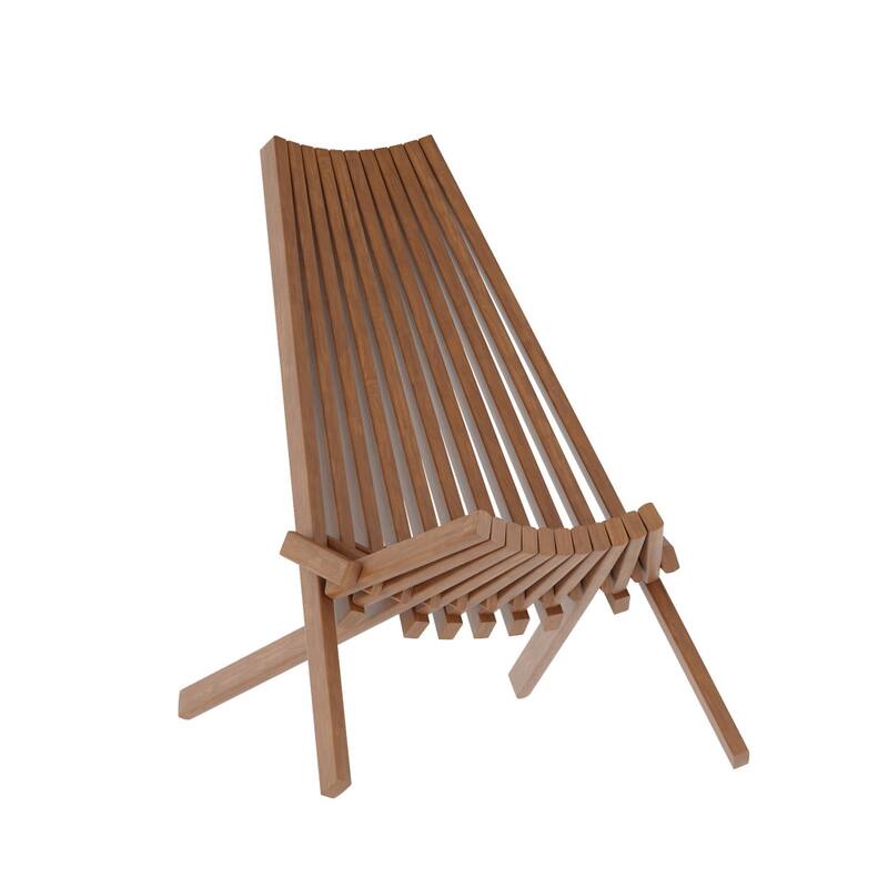 Commercial Indoor/Outdoor Low Profile Acacia Wood Patio Folding Chair