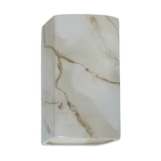 Justice Design Ambiance - Small ADA Rectangle Wall Sconce - Closed Top - Replaceable Bulb