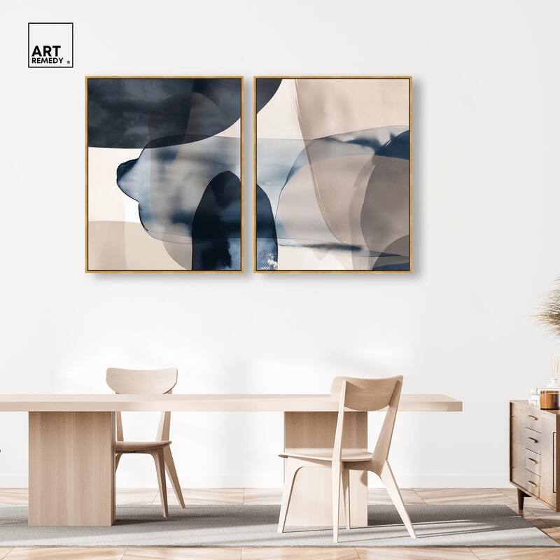 Monochrome Movement Canvas Set of 2 by Art Remedy