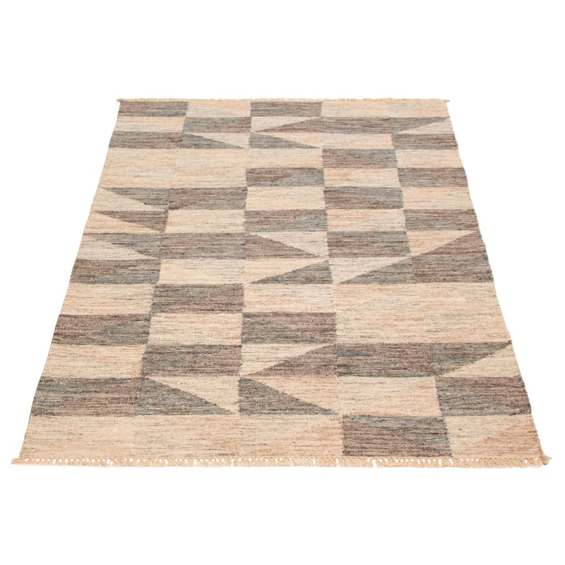 Ankara FW Beige, Grey Kilim 5'2" x 7'3" - 5'2 x 7'3
