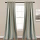 preview thumbnail 11 of 13, Lush Decor Julia Striped Room Darkening Window Curtain Panel Pair 108 Inches - Blue