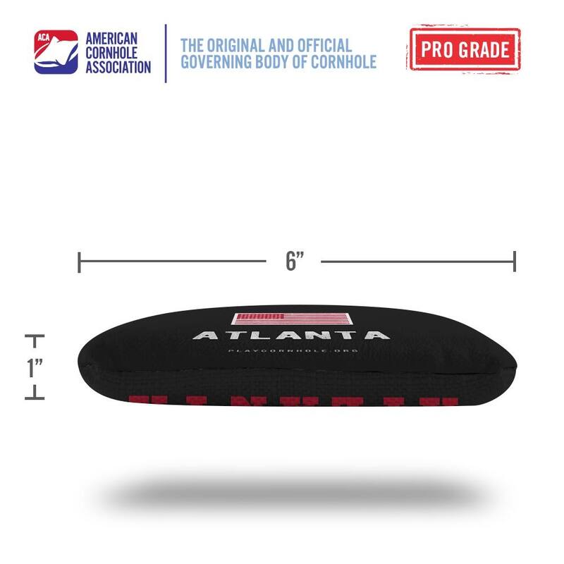 Atlanta Football Black Dual Sided Cornhole Bags