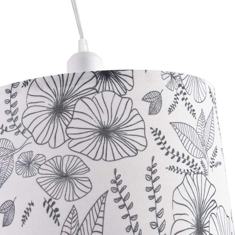 2 pack pendant light white & black hanging light metal bedroom light