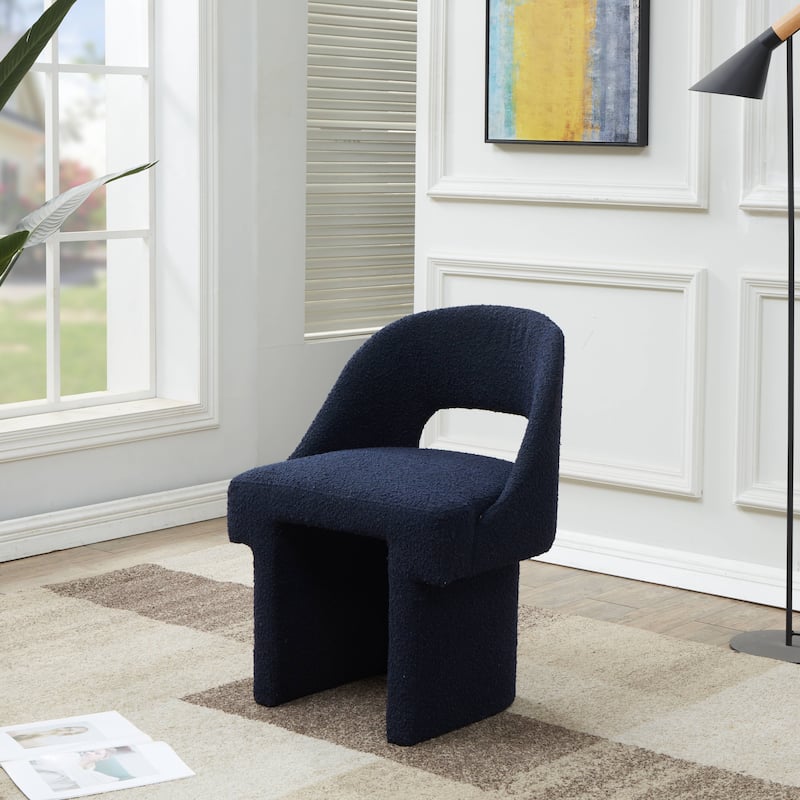 Boucle Set of 2 Modern Elegant Upholstered Accent Chair with MDF Wood Frame for Home Office Living Room & Bedroom