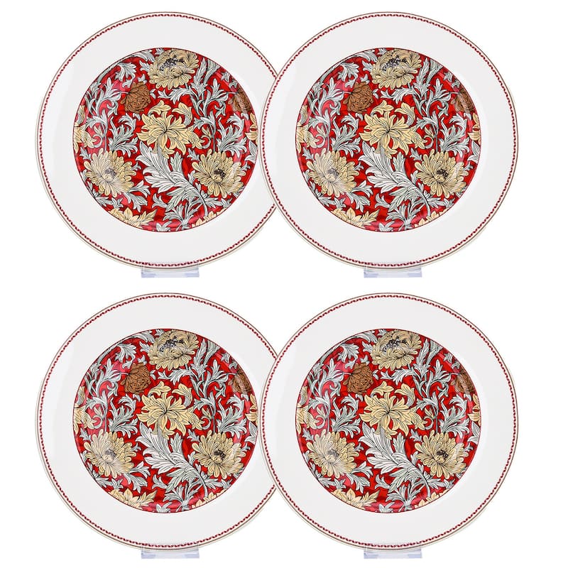 STP Goods Morris Garden Bone China Dinner Plate Set of 4 - 10.5"