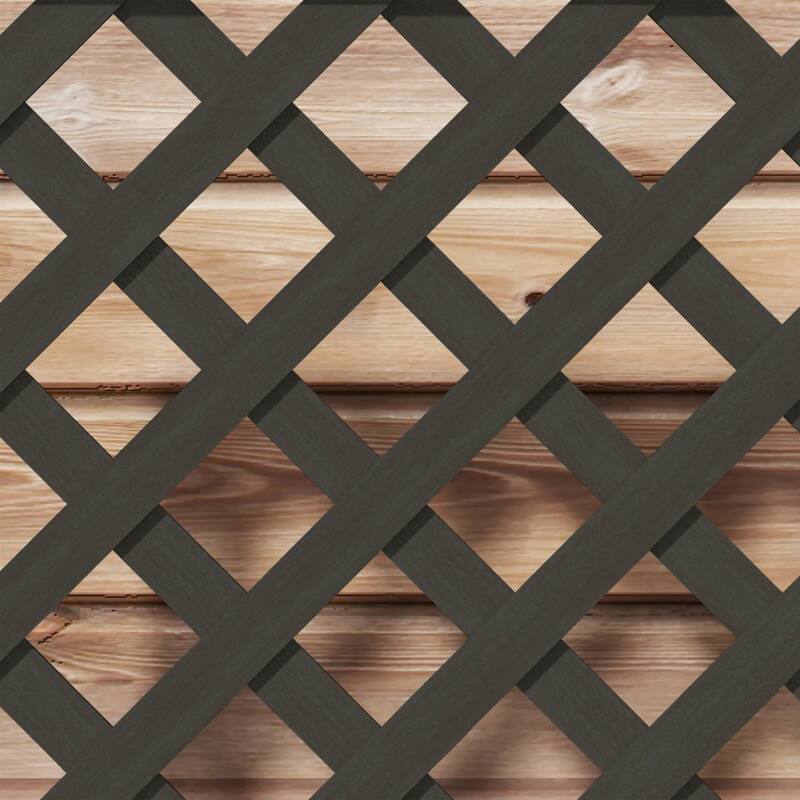 Wood-Plastic Raised Garden Planter Box with Lattice Trellis - 29.5" L x 13.25" W x 53.25" H