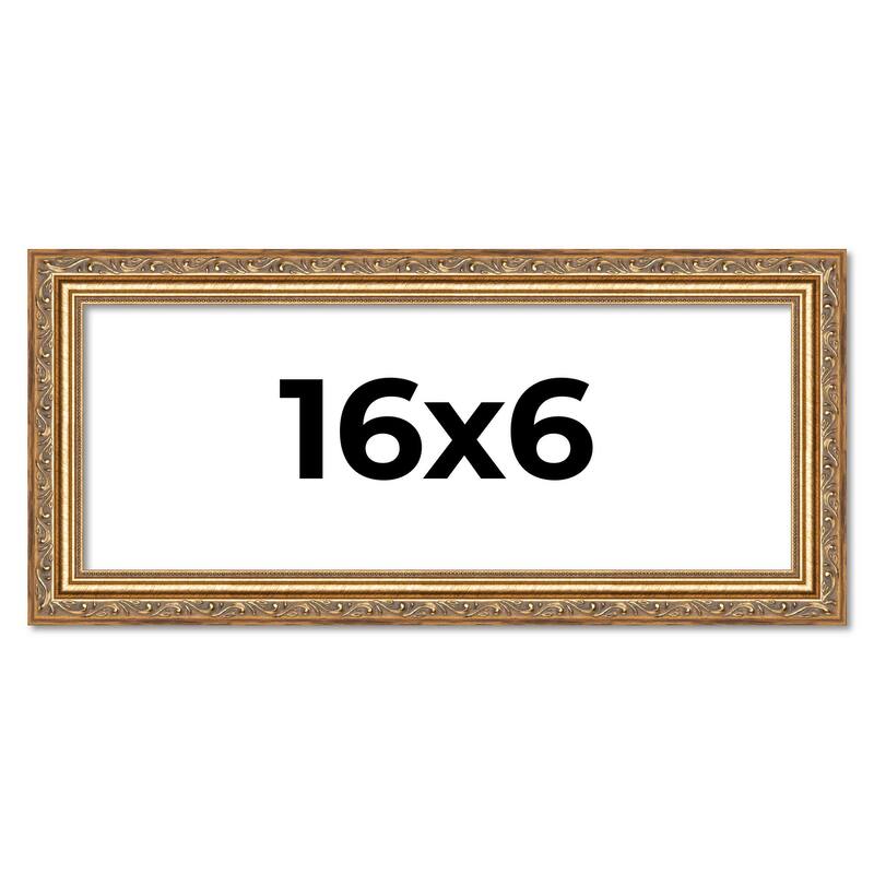 16x6 Frame Red Solid Wood Picture Frame