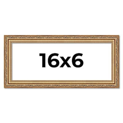 16x6 Frame Red Solid Wood Picture Frame