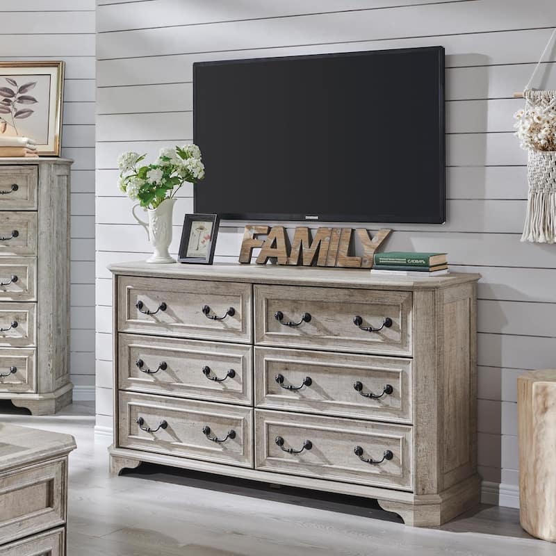 Farmhouse Drawers Dresser, Wood Chest of Drawers, Dressers Organizer