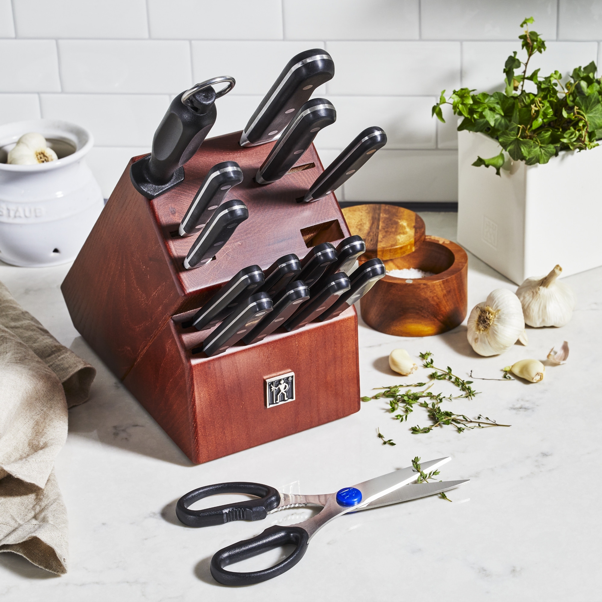 HENCKELS Classic Precision 16-Piece Kitchen Knife Set with Block