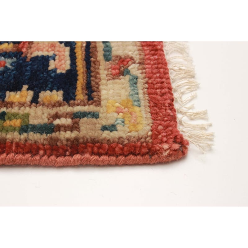ECARPETGALLERY Hand-knotted Jules Serapi Red Wool Rug - 4'11 x 8'0