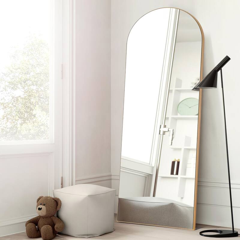 Arched Mirror Full-length Floor Mirror with Standing