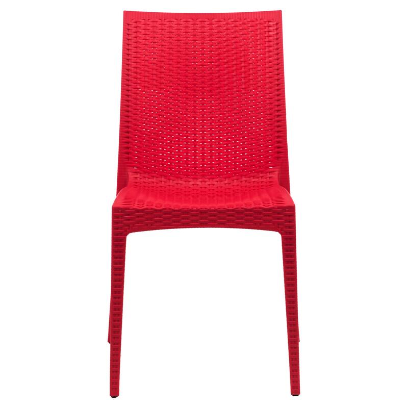 Mace Outdoor Wicker-Style Weather-Resistant and Stackable Dining Chair for Patios, Cafes, Indoor and Outdoor