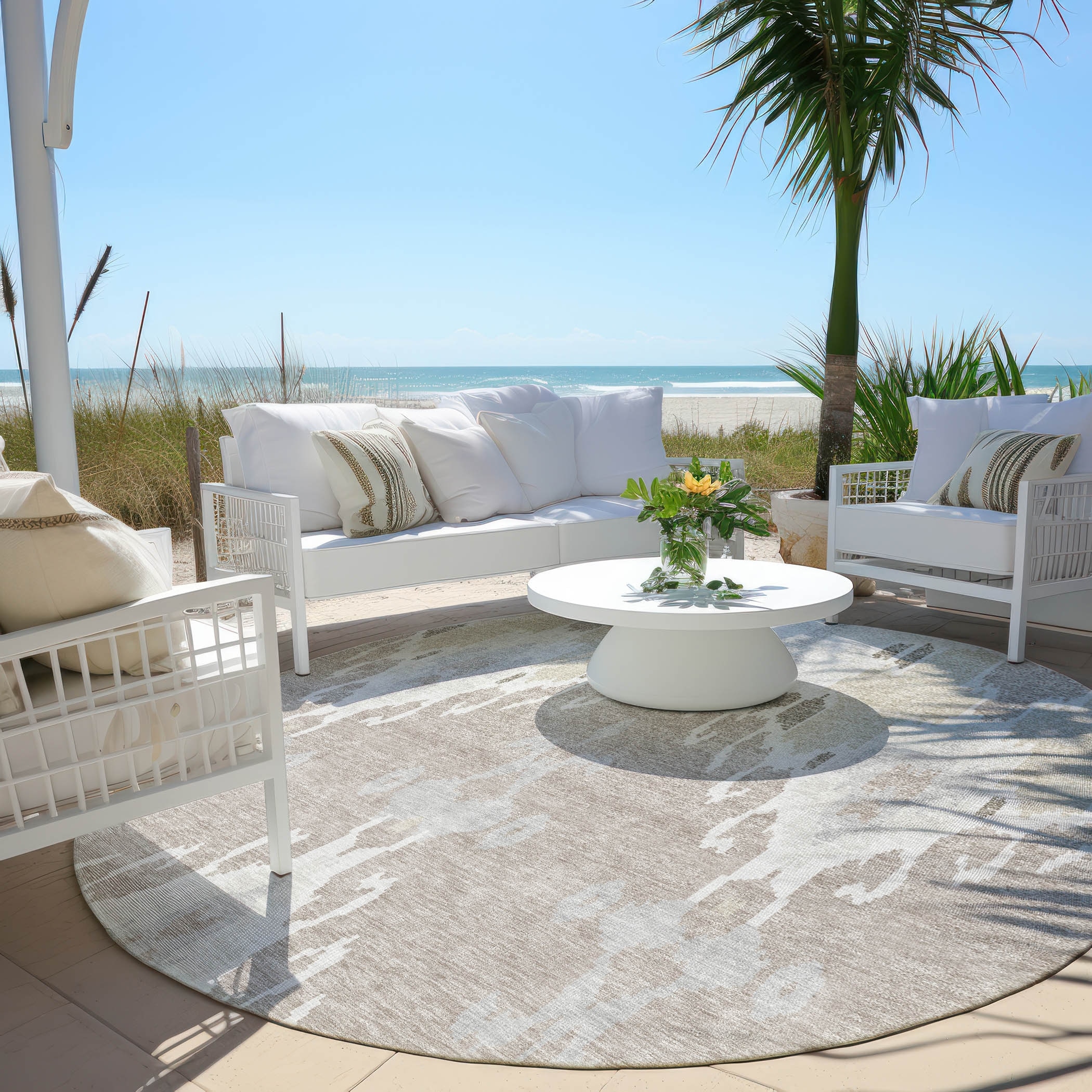 Machine Washable Indoor/ Outdoor Chantille Boho Global Rug