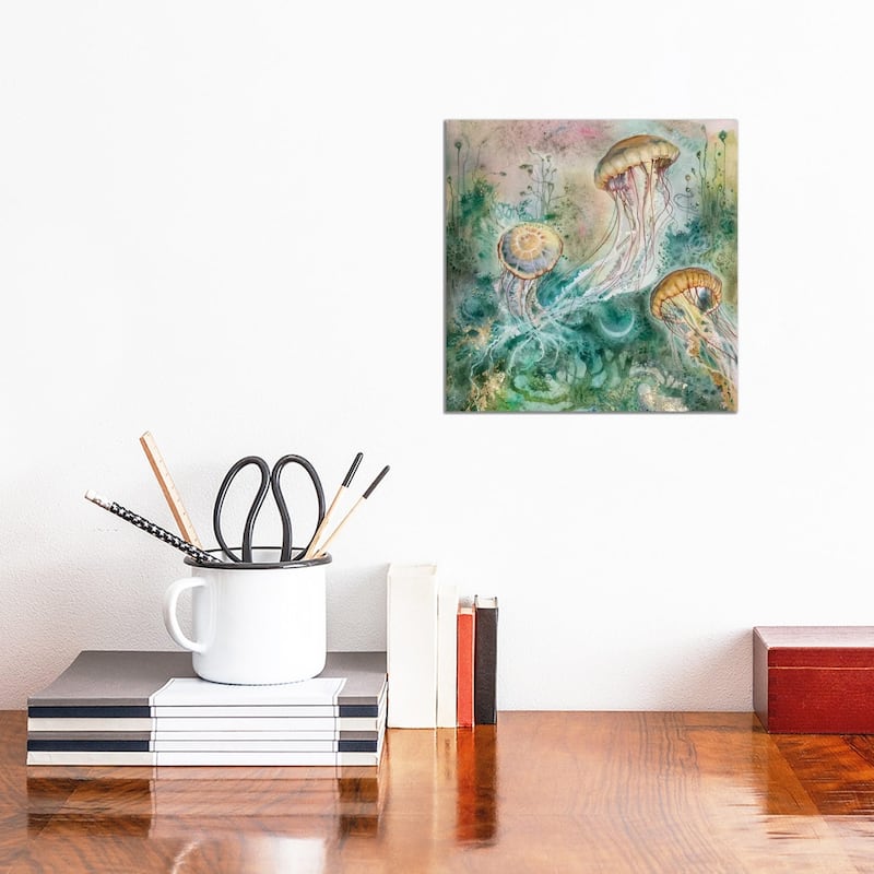 iCanvas "Jellyfish" by Stephanie Law Canvas Print - 12x12x0.75
