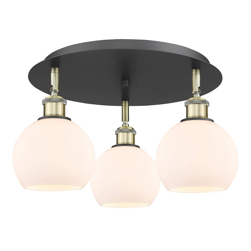 Innovations Lighting Athens - 3 Light 18" Flush Mount