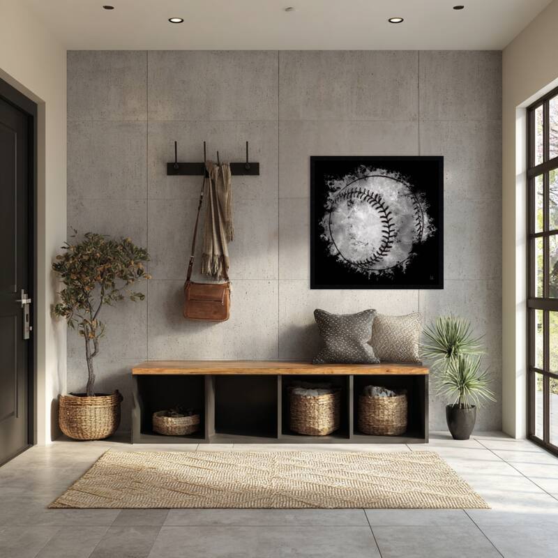 Amanti Art Framed Fabric Pinboard Let the Games Begin I by Sarah Adams Printed Bulletin Board - Board Size 24 x 24