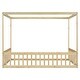 preview thumbnail 21 of 49, Full Size Canopy Frame Floor Bed with Fence