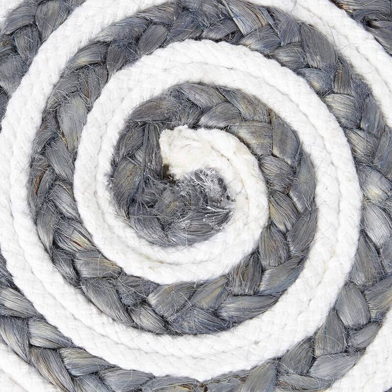 Sevita Boho Braided Jute Pouf Ottoman ( 14" x 20" )