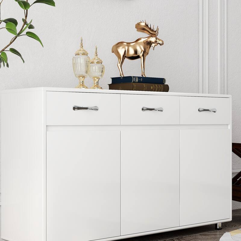 Modern Storage Cabinet with 3 Doors and 3 Drawers for Dining Room, Living Room