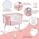 preview thumbnail 7 of 25, 5-Level Adjustable Height Portable Baby Bassinet with Travel Bag - 34" x 25" x 26" (L x W x H)