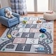 preview thumbnail 57 of 62, SAFAVIEH Kids Playhouse Machine Washable Slip Resistant Arendine Hopscotch Area Rug 7'9" x 10' - Grey/Pink