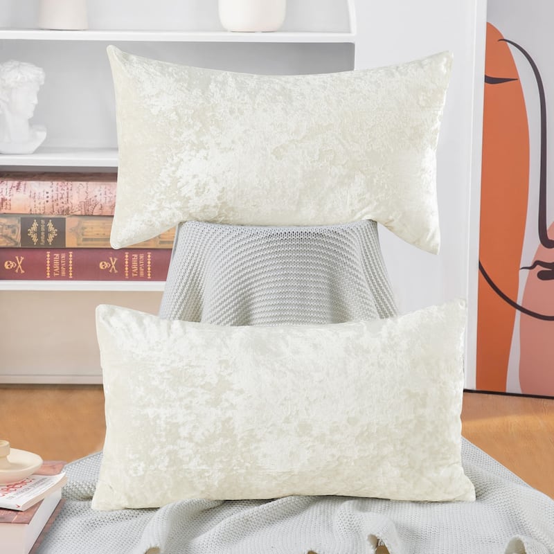Rancho Crushed Velvet Throw Pillow Cover Set, NO INSERT