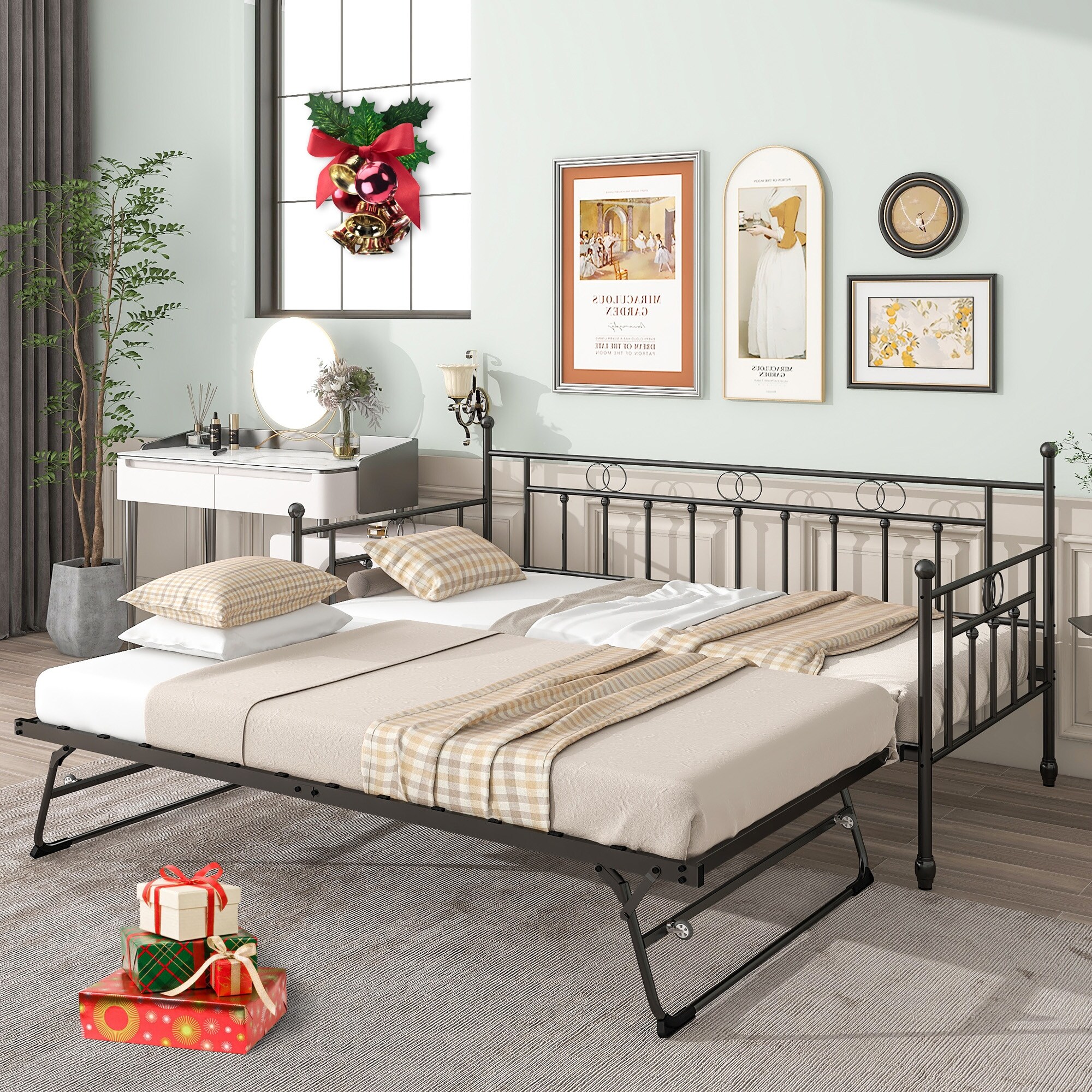 Twin Size Metal Daybed With Trundle Pop Up Trundle Daybed For Adults Contemporary Furniture Series On Sale Bed Bath Beyond 38142041