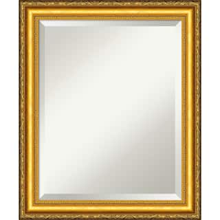 Beveled Wood Wall Mirror - Colonial Embossed Gold Frame