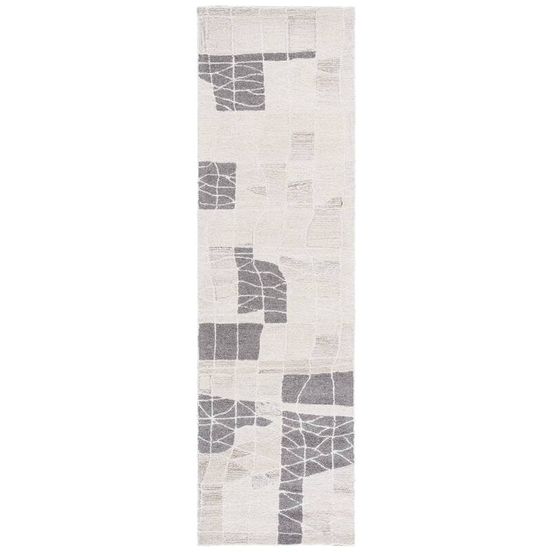 SAFAVIEH Handmade Pine Johanie Modern Wool Rug - 2'3" x 8' Runner - Ivory/Light Brown