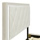 preview thumbnail 11 of 12, Beige Button-Tufted Wingback Bed Velvet Frame Storage Platform Full Bed with Drawers, Trundle Bed and Smart LED Light Bed Frame