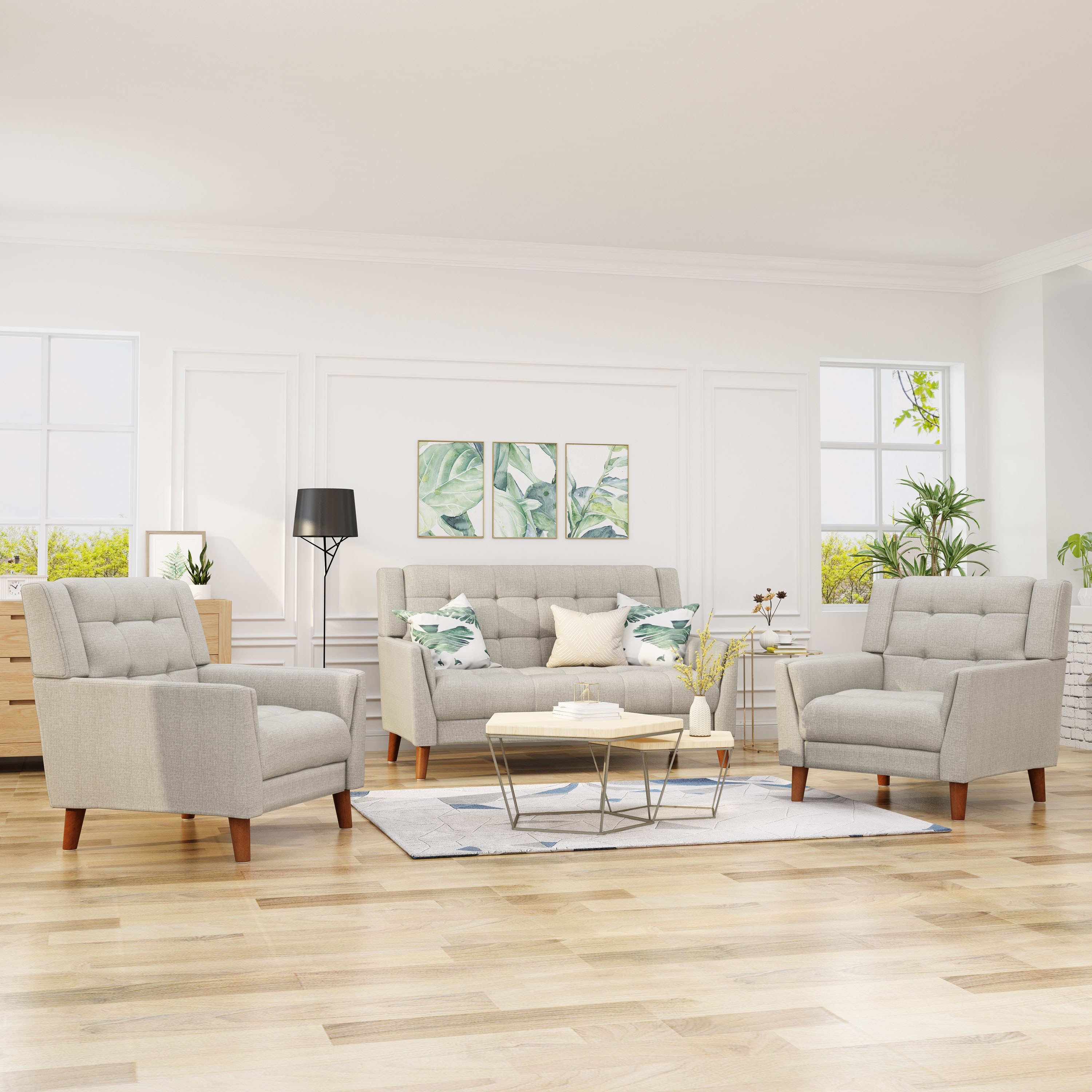 Ginsberg 3 piece top living room set