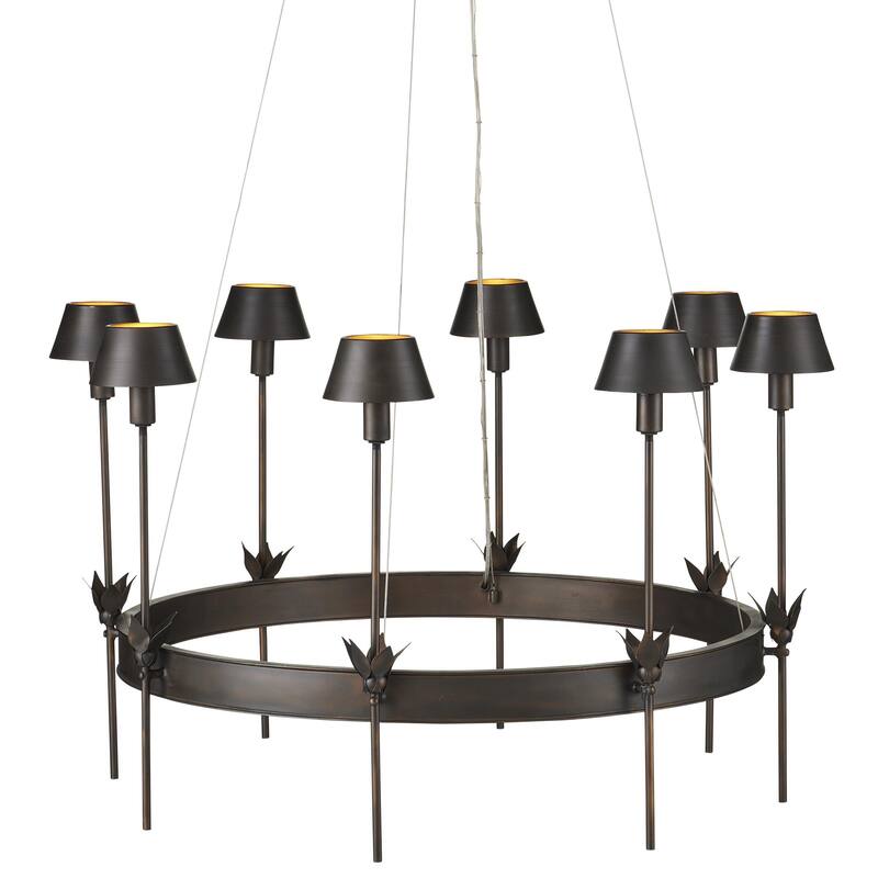 Currey & Company Coterie Bronze Chandelier - 22"h x 36"dia - 22"h x 36"dia - Bronze/Gold
