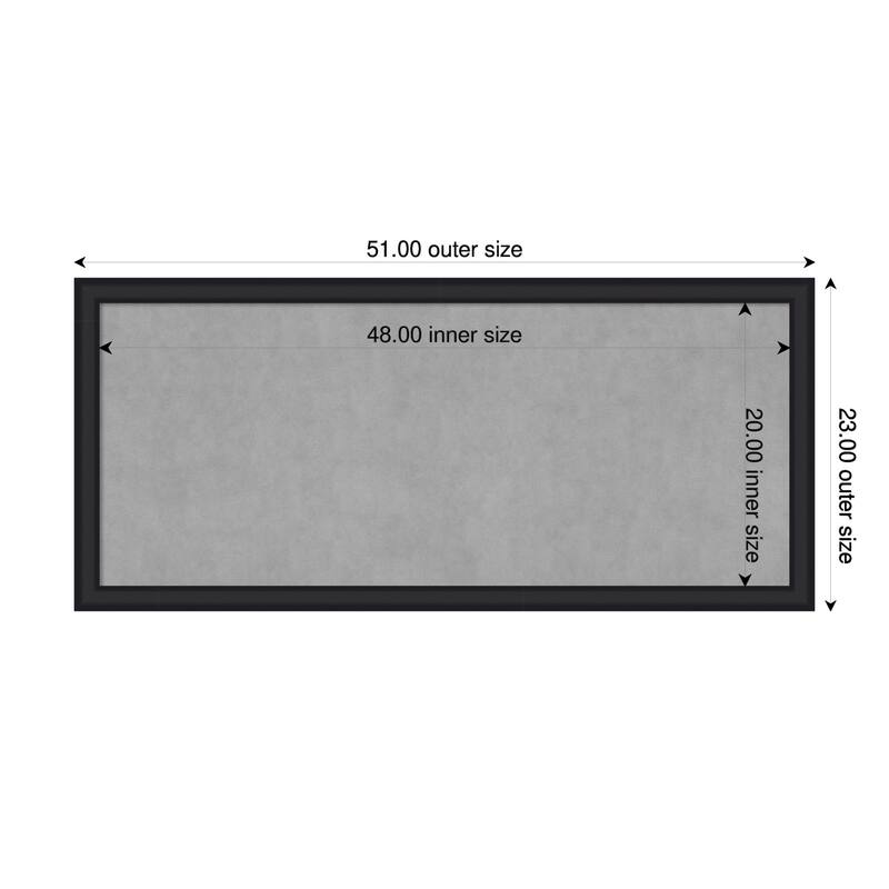 Amanti Art Oliver Black Narrow Framed - 51 x 23 in - Oliver Black Narrow