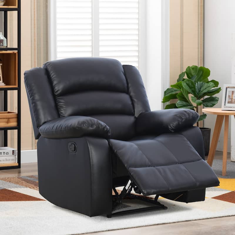 Vegan Leather Sofa - Black