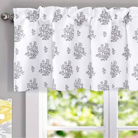 DriftAway Rina Vintage Floral Botanical Pattern Window Curtain Valance