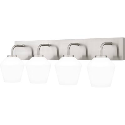 Nielson 4-Light Brushed Nickel Bath Light