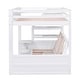 preview thumbnail 16 of 35, Full Over Full/Futon Bunk Bed w/ Stairs, Small Shelf & 3 Drawers, Bottom Bed can be Converted into Daybed, Convertible Bunk Bed